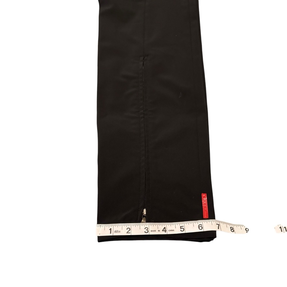 Prada Linea Rossa Womens Technical Sports Stretch Pants Black Zip Hem Size 40 - Picture 11 of 12